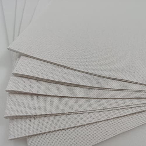 KCS 6 pc of 12" x 18" 30cmx45cm high Count Counted Cotton Aida Cloth Cross Stitch Fabric (28CT,White) - color: White, size: 28CT