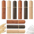 9 Pcs Toothpick Holder Portable Wood Toothpick Case