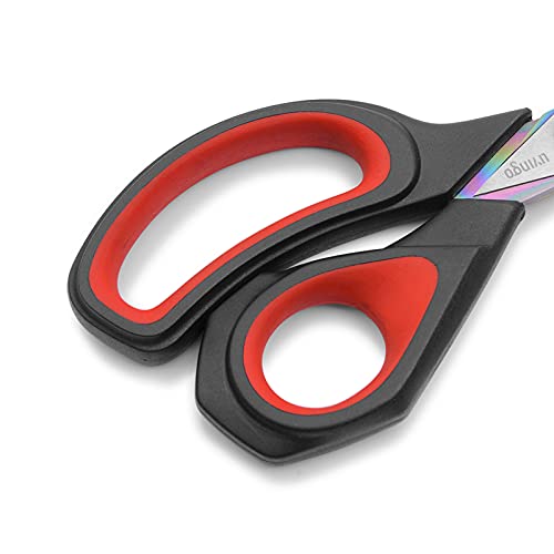 LIVINGO Fabric Scissors 9.5" Professional Tailor Heavy Duty Sewing Shears - color: Black/Red, size: 9.5"