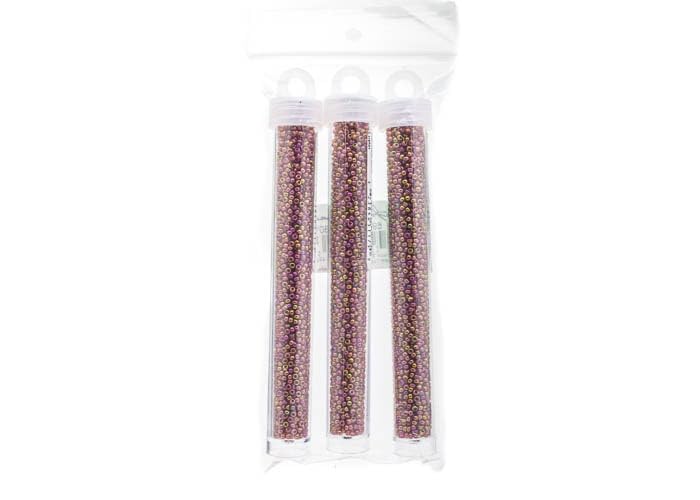 Miyuki Seed Bead 11/0 APX.22g - Dark Topaz Rainbow Gold Luster Japanese Glass Seed Beads - color: Dark Topaz Rainbow Gold Luster