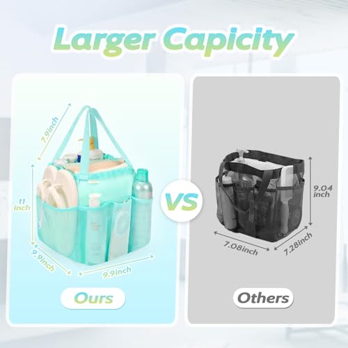 famichan Mesh Shower Caddy Portable, Dorm Room Essentials for College Students Girls and Guys, Blue Large Capacity Shower Bag for Bathroom,Camping,Gym - color: BLUE