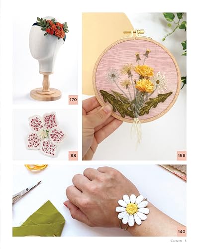 3D Botanical Embroidery & Stumpwork: 17 Thread Projects to Make, Wear, and Display (Landauer) Stitches and Patterns for Raised Embroidery from Beginner to Advanced