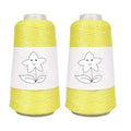 2 Balls Sequin Sparkle Lurex Yarn, Shining Glitter Metallic Knitting-in Accessory Yarn Thread for Knitting and Crochet Sweater Shawl 5000 Yards (1, Shining Yellow) - color: Shining Yellow