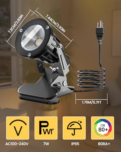 3CCT Clip On Spot Light Plug in with Remote Control - color: 3CCT