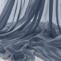 Horbaunal Dusty Blue Chiffon Fabric by The Yard, 1 Yard Precut Sheer Fabric - color: Dusty Blue, size: 1 Yard