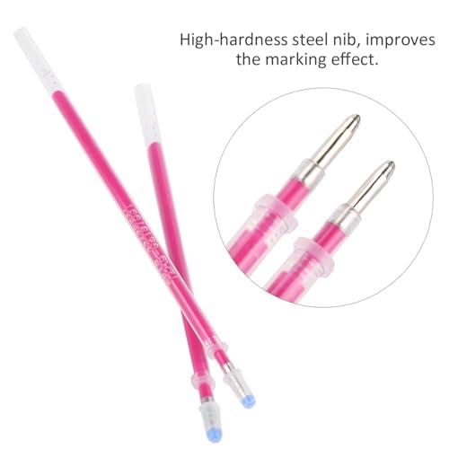 Fayelume 100PCS Heat Erasable Pens, Red High Temperature Disappearing Ink Pen, Leather Garment Scribing Fabric Pens, Temporary Marking Tailor's Tool for Garments
