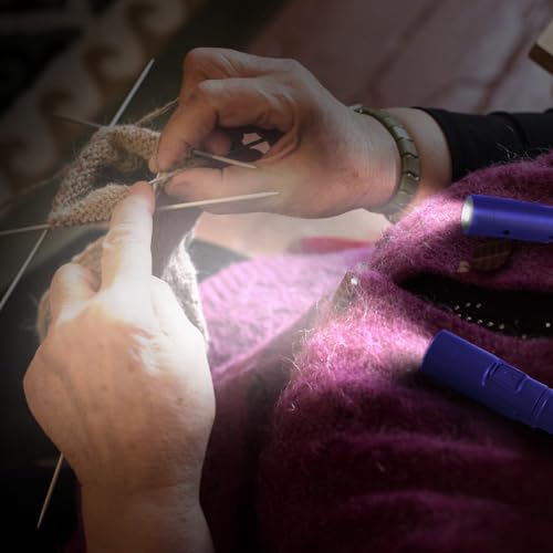 Portable Neck Light for Knitting & Crafts with 3 Light Settings, Dark Blue - color: Dark Blue