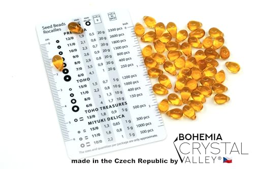 Czech 50-Piece Glass Beads, 6x9mm, Teardrop Amber Topaz Orange Transparent - color: Amber