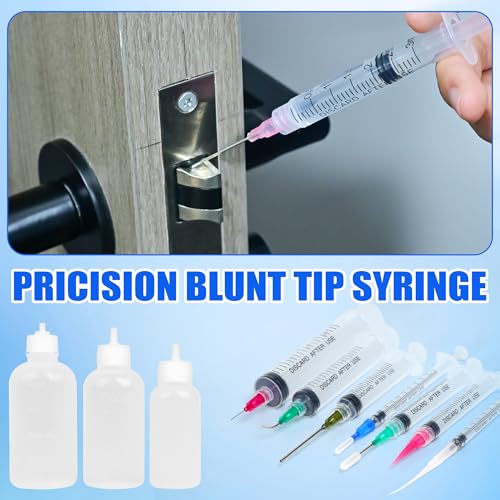 Glue Syringe Needle Tip Squeeze Bottles (1mL-50mL) and 14G-25G Blunt Tip - size: 1ml-3ml-5ml-10ml-30ml-50ml