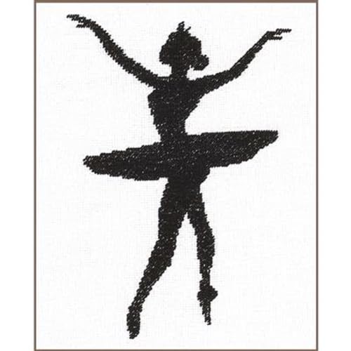 Lanarte Counted Cross Stitch Kit: Ballet Silhouette 3 (Evenweave) - style: Ballet Silhouette 3