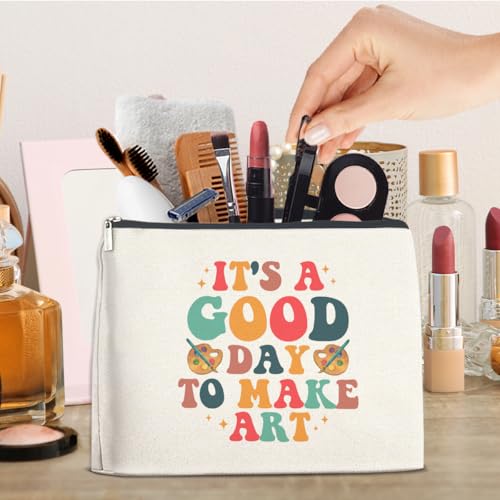 Art Gifts Makeup Bag for Women Artists Teacher Arts Lover Painter - color: Multicolor F