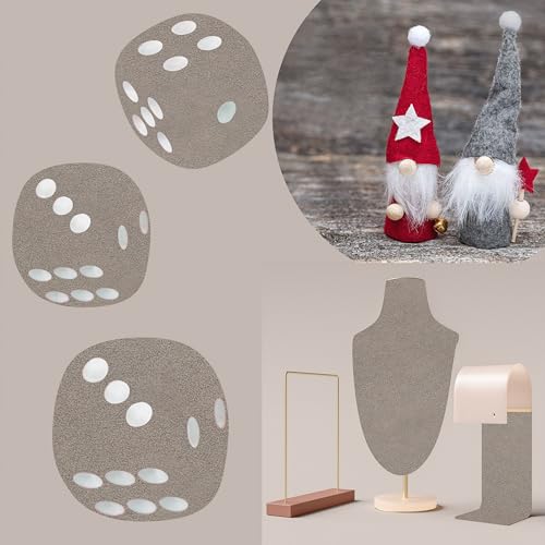 Bernese 6PCS Self Adhesive Felt Sheet, Felt Sheets with Adhesive Backing for Jewelry Box and Drawer Liner, A4 Size (8.3" x 11.8", Grey) - color: Gray