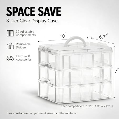 Sooyee 3-Layer Things & Crafts Storage Box, Large - color: Clear, size: 3 Tier