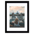 A5 Gallery Picture frames with A6 mat,Freestanding and Wall Mountable Photo Frame,Black - color: Black, size: 6x8
