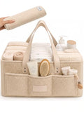 Baby Diaper Caddy Organizer with Waterproof Changing Pad, Beige - color: 3/ Beige Diaper Caddy with Changing Pad