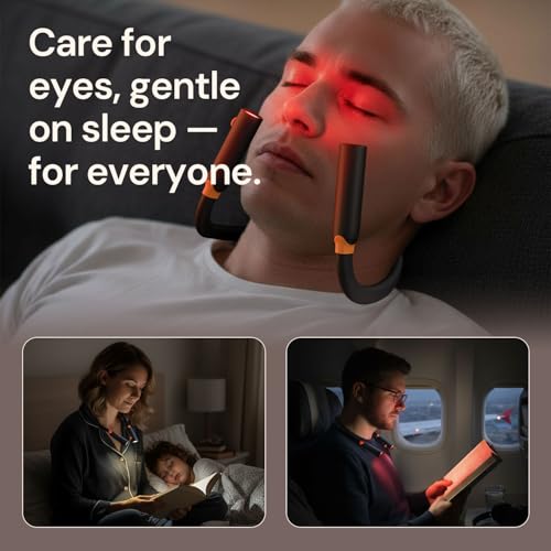 Neck Reading Light with 660nm Red Light Therapy Eye Care at Night