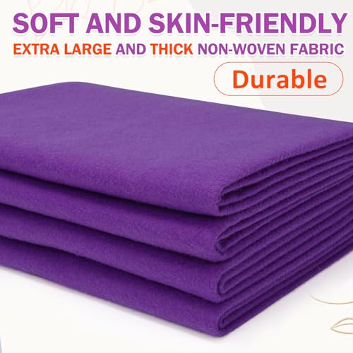 XSEINO Purple Felt Fabric 180" X 36 "(5 Square Yards), 1.4 mm Thick Soft Felt Fabric Sheet for Crafts, Purple Series Colors Soft Nonwoven Fabric, Fit for Decoration, Sewing, DIY Crafts - color: Purple, size: 5 yard pre cut