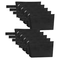 10 Pieces Cotton Canvas Makeup Bag with Bottom and Strap, Multi-Purpose Cosmetic Bag with Zipper Travel Toiletry MN-WB07 Wb07 - color: Black, size: XS