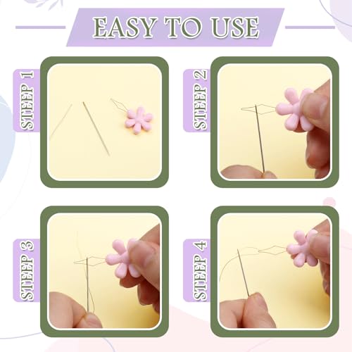 KAQRHFT 50 PCS Needle Threaders Kit, Needle Threader Tool for Hand Sewing - size: M-1