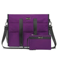TOPDesign Utility Water Resistant Tote Bag with 22 Pockets, Zipper Closure - color: Purple, size: Large