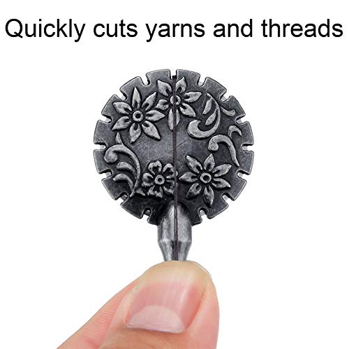 Mudder 2 Pcs Yarn Cutter Pendant Metal,Antique Silver - color: Antique Silver