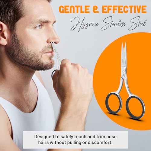 The Cut Factory® Precision Facial Hair Scissor Premium Stainless Steel Grooming Tool for Eyebrows, Mustache & Beard One Tool, All Power – No Fillers, (1x scissors only)