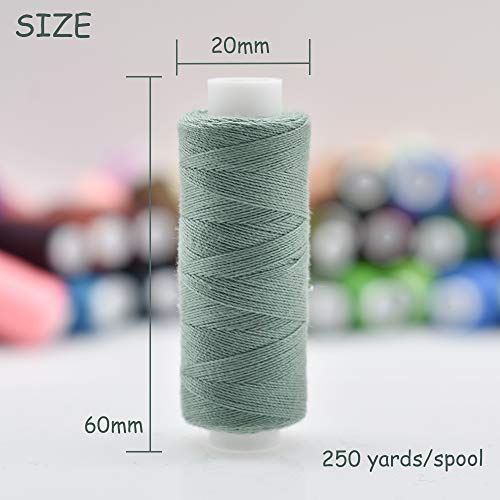 Sewing Thread 100 Colors Sewing Machine and Hand Stitching Polyester for Hand Stitching, Embroidery, Machine, Quilting and Crafts - color: 100 COLORS