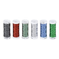 Simthread 6 Colors 3-Ply Metallic Shuttle Tatting Yarn 50 Meters Each for Shuttle Tatting Jewellery lacemaking #3 - color: Color 3