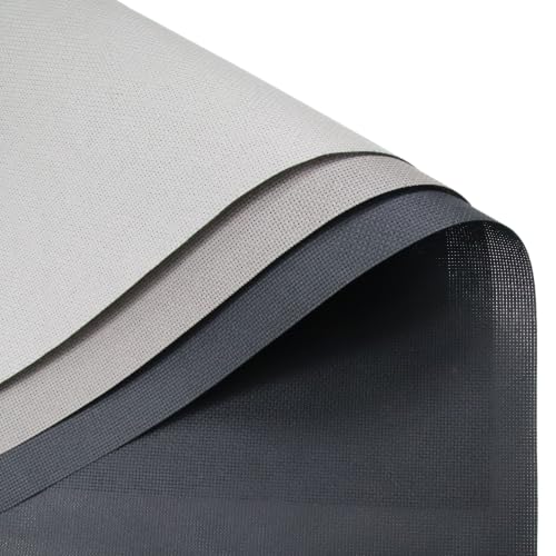 KCS 3 pc of 15" x 18"(38cmx45cm) 16 Count Cross Stitch Cotton Aida Cloth Needlework Rolled Fabric Box,16CT,Medium Grey+Dark Grey+Black - color: Medium Grey+dark Grey+black, size: 16CT