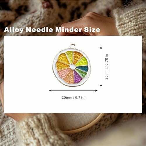 Lemon Needle Minder Magnet, Magnetic Needle Holder for Embroidery Needlework,Cross Stitch Supplies（2 PCS）
