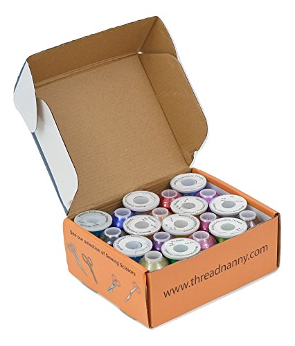 Polyester Metallic Embroidery Thread, 20 Spools, 1,100 Yards Each
