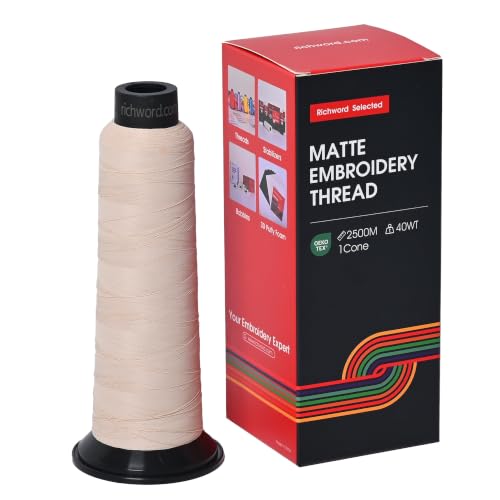 BAI Matte Machine Embroidery Thread 120D/2 40 wt Low Shine Beige-8964 - color: Beige-8964