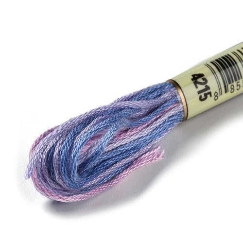 10 Skeins Medium Slate Blue 0.5mm 6-Ply Polyester Embroidery Floss Cross Stitch Threads Segment Dyed Gradient for DIY Craft Hand Sewing Knitting DIY Crafts Jewelry Making 8.75 Yards(8m)/Skein - color: Medium Slate Blue
