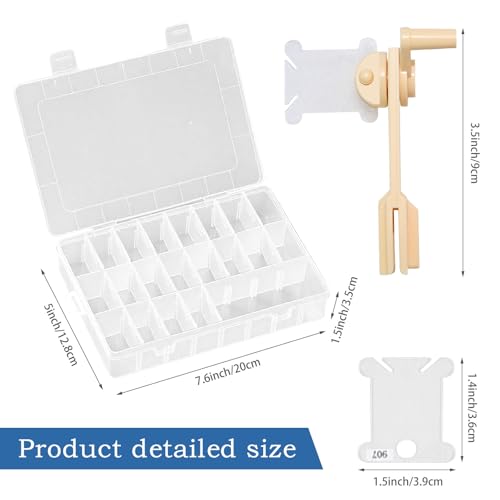 Embroidery Floss Organizer with 24 Compartments