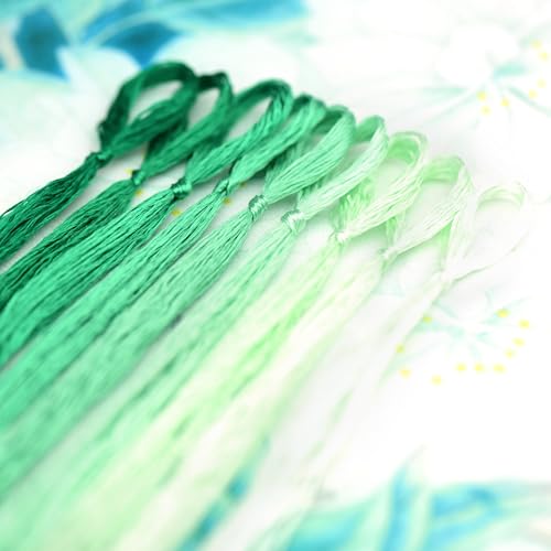 Natural 100% Silk Thread, Handmade Embroidery Thread Silk Floss 9 Colors 110m Each (16) - color: 16