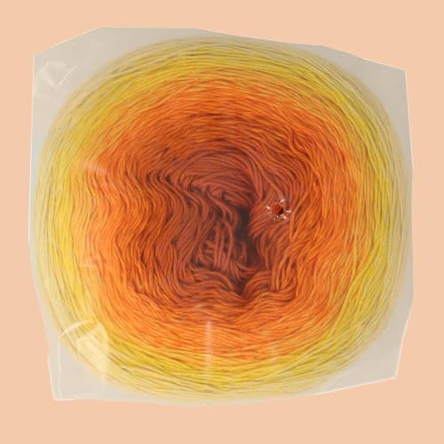 Scheepjes Cotton Whirl Gradient Yarn Cake, 741 Sunspell, 1000m, 224g - color: 741 Sunspell