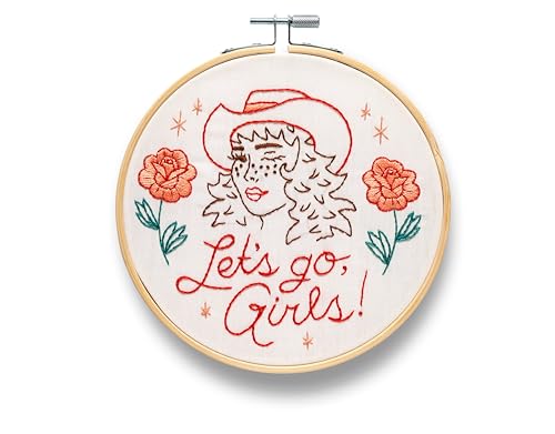 FUNATIC Let's Go Girls Cool and Fun Embroidery Kit for Adults - color: Let's Go Girls