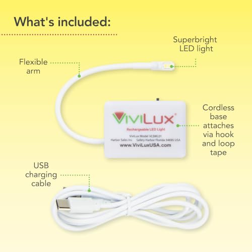 ViviLux Cordless LED Sewing Machine Light, 1200 Lumen, Flexible Gooseneck - size: Standard (Tape)