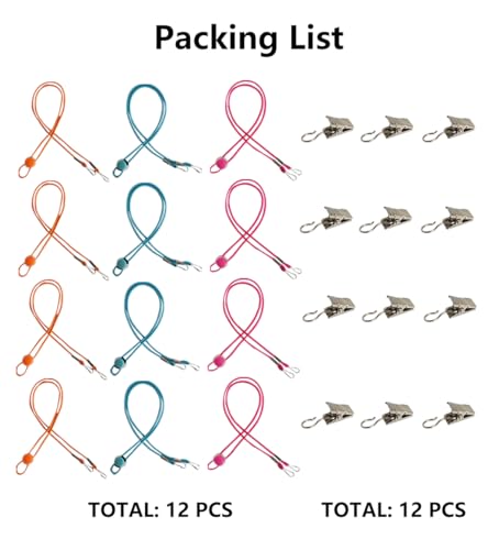 Sexyppl 24 Pcs Cross Stitch Side Clips，Cross-Stitch Fabric Holders，High Elasticity Fabric Tension Embroidery clamp，Adjustable Fabric Fastening Clip