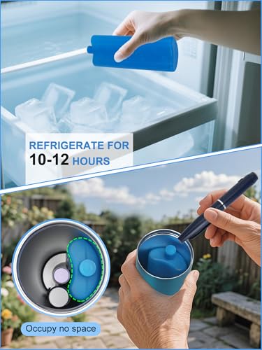 YOUSHARES Ice Pack for Insulin Cooler Travel Case, TSA Approved Freezer Ice Box for Injections, Keep Insulin Bottle Cooling 24h for Diabetic Supplies (1PCS) - color: 09_Spare Blue Ice Brick