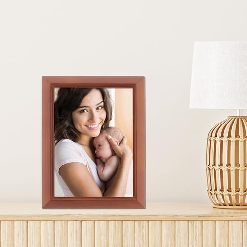 Lawrence Frames Estero Collection, Chestnut Wood Picture Frame, 5x7 - color: Chestnut, size: 5x7