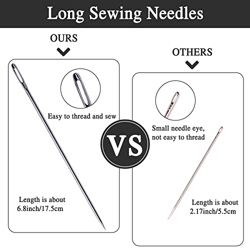 6.8 in Long Sewing Needles Large Eye Long Needles for Crafts Long Needles - style: 1 Size