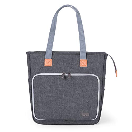 LUXJA Knitting Yarn Storage Tote Bag, Gray - color: Gray, size: Medium