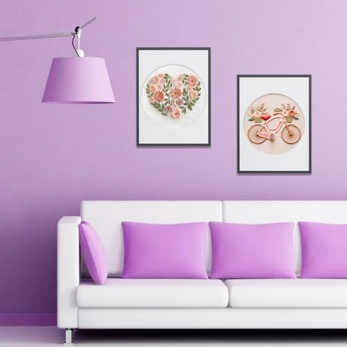 Huacan Embroidery Kit for Beginners with Tutorial Video & Gift Box - color: CXTZ-211