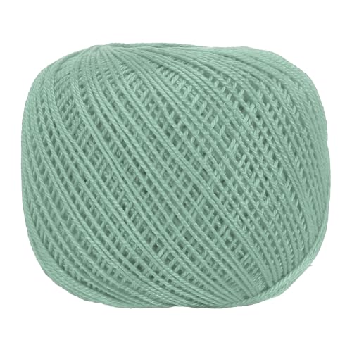 MECCANIXITY Crochet Thread Pearl Cotton Size 3 Deep Green 164 Yards for Crocheting Tatting Knitting Embroidery Sewing - color: Deep Green