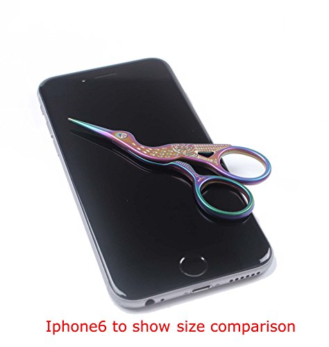 BIHRTC Stainless Steel Sharp Tip Classic Stork Scissors Crane Design Sewing