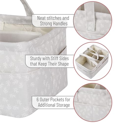 Mr. Pen- Baby Diaper Caddy Organizer, Patterned Gray - color: Patterned Gray, size: 1 Pack, Regular
