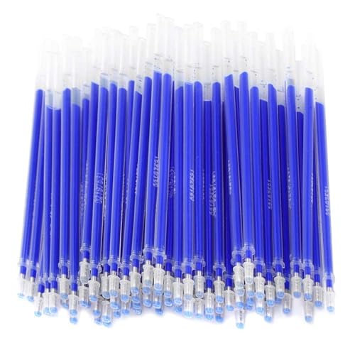 100 Pcs Heat Erasable Pen Refills, Fabric Marking Pens High Temperature Disappearing Ink Fabric Markers Leather Garment Dash Marker Pen Refills Tailoring Accessories