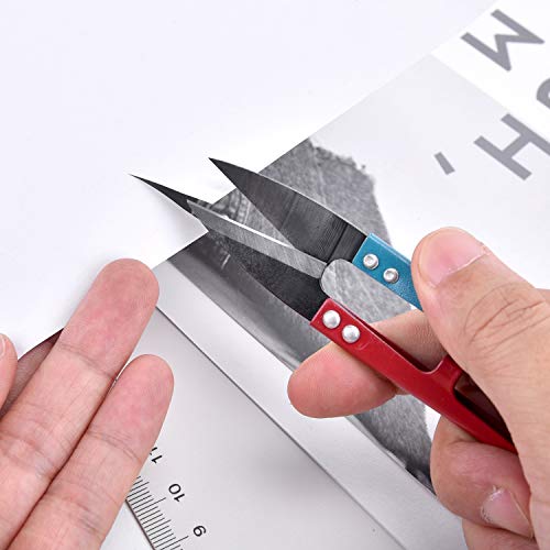 ESHATO 12 Pack Sewing Scissors for Fabric, 4.1inch Mini Small Snips Trimming Nipper, Yarn Thread Craft Scissors Cutters, Great for Office Home School Stitch DIY Supplies
