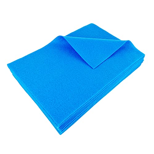 Jtnohx Color Felt Fabric Soft Felt Sheets for Crafts Blue 20Pcs 8"x12" - color: Blue